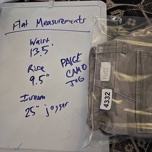 Paige Mayslie Jogger Jeans Faded Beige Camo Print - Picture 12 of 12